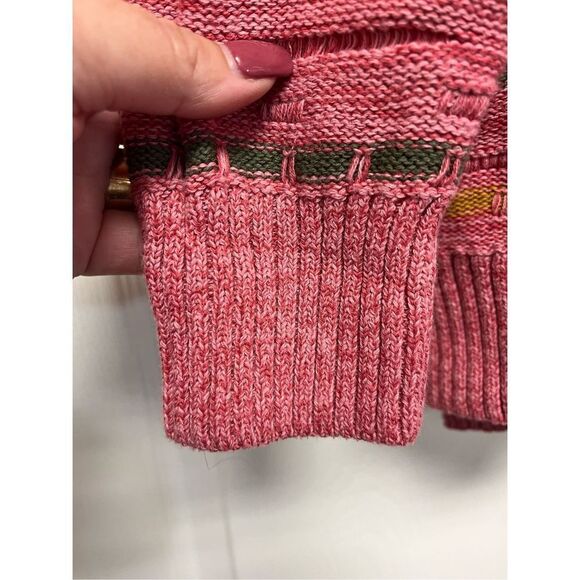 Soft Surroundings Pink Textured Knit Crew Neck Sweater sz PL EUC - Picture 3 of 9